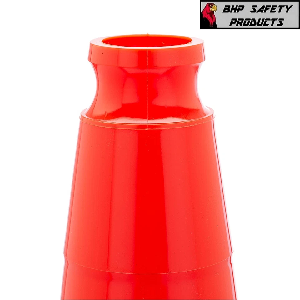 18" ORANGE SAFETY TRAFFIC/PARKING CONE W/ 3M REFLECTIVE COLLAR JBC REVOLUTION - Image 2 of 3