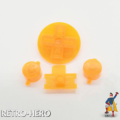 Buttons für Gameboy Classic Knöpfe GB Game Boy Tasten DMG Pad Knopf Clear Orange