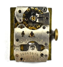 Vintage Elgin Manual Wind Rectangular 17J Wrist Watch Movement lot.fg