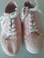 DKNY Girls Pink Sneakers size 1 Pre-owned