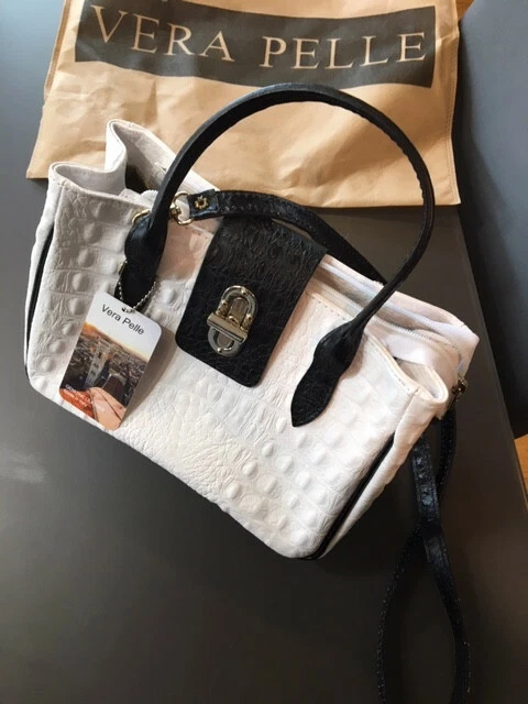 White crocodile cheap purse