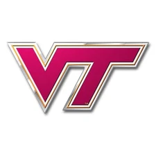 Virginia Tech Hokies NCAA ProMark Emblem Sticker Decal Aluminum 4 x 2.875 Inches