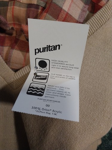 JUEGO DE CAMISA Y SUÉTER PURITANO VINTAGE ARROW ROPA DEPORTIVA CUELLO EN V PARA HOMBRE TALLA M - Imagen 7 de 7