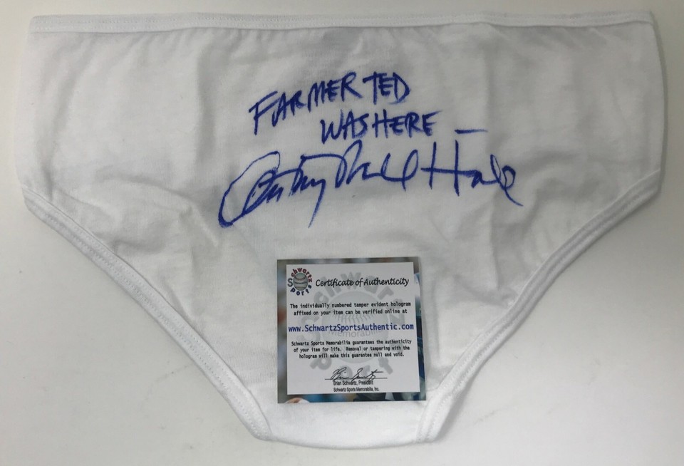 ANTHONY MICHAEL HALL Signed UNDERWEAR SIXTEEN CANDLES Farmer Ted