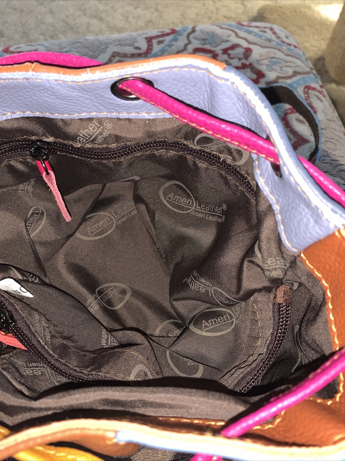 Ameri Leather Skulls And Rivets Patchwork Leather… - image 9