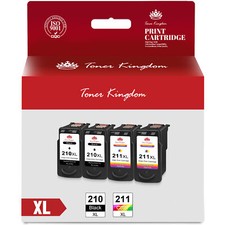 4 Pack PG-210XL CL-211XL Ink Cartridge for Canon PIXMA MP280 480 490 495 MX320