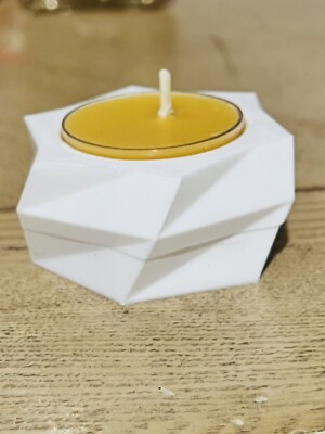 Set Of Two (X3) White Floating Tea light Candle Holders