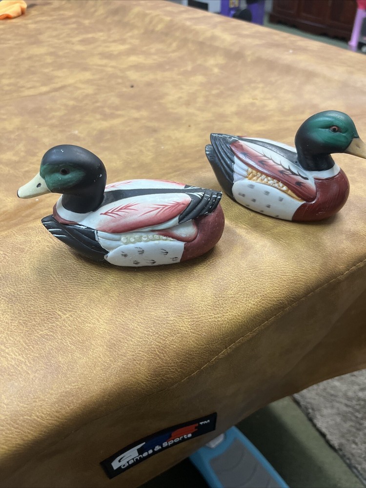 Assorted Porcelain Duck Lot Of 2 Decorations