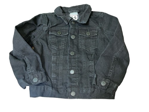 COTTON ON KIDS Ramones Black Denim Jacket Size 5-6 Snap Button - Picture 5 of 13