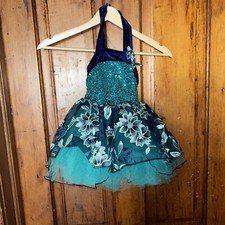 Dance Costume Curtain Call Turquoise XS Child Ballet Tutu Classical Lycra Pagea
