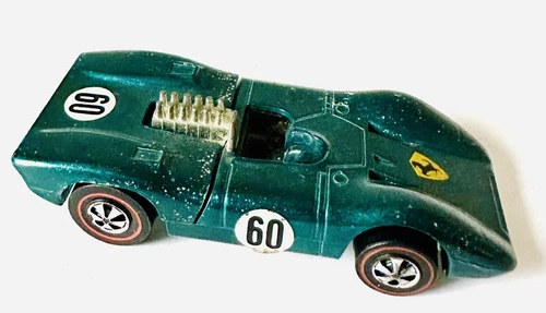 Hot Wheels Redline 1970 Ferrari 312P HK Aqua w Metal Base Grand Prix Car