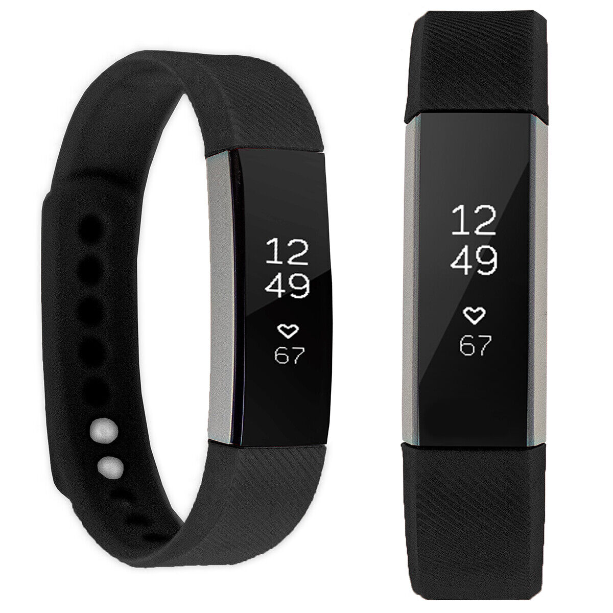 Fitbit Alta HR Black/Stainless Steel Activity Tracker - Large for