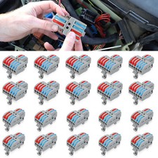 10x 24-12AWG Lever Wire Connectors Compact Inline Spring Lever Terminal Blocks