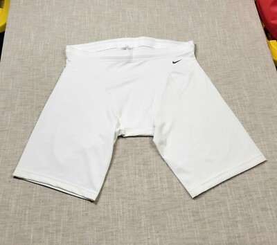 NIKE Pro Elite Compression Shorts 4XL Mens White Gray Made In USA