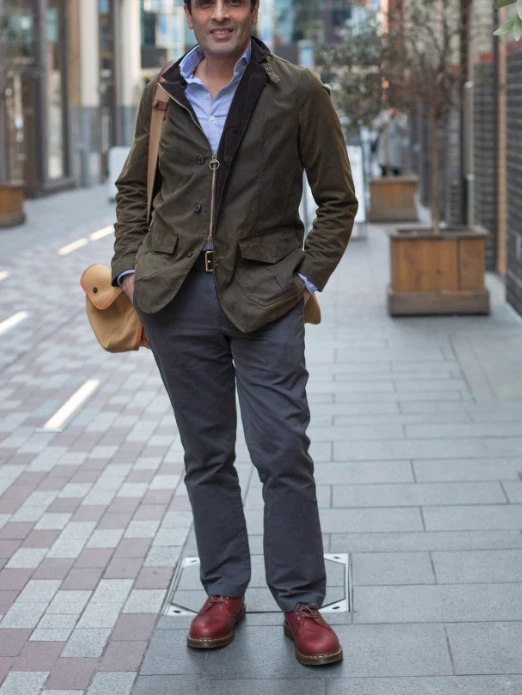 BARBOUR LUTZ Waxed Jacket Olive Rugged Sophistication MSRP$520 British Luxury image 2