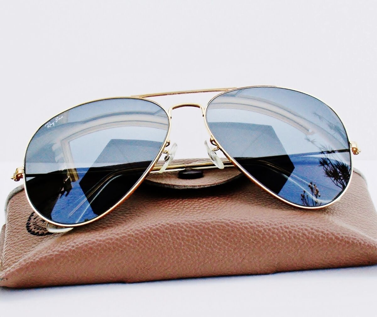 Vintage B&L Ray Ban USA Aviator 58-14 Blueish Changeable All Vintage B&L Ray Ban USA Aviator 58-14 Blueish Changeable All