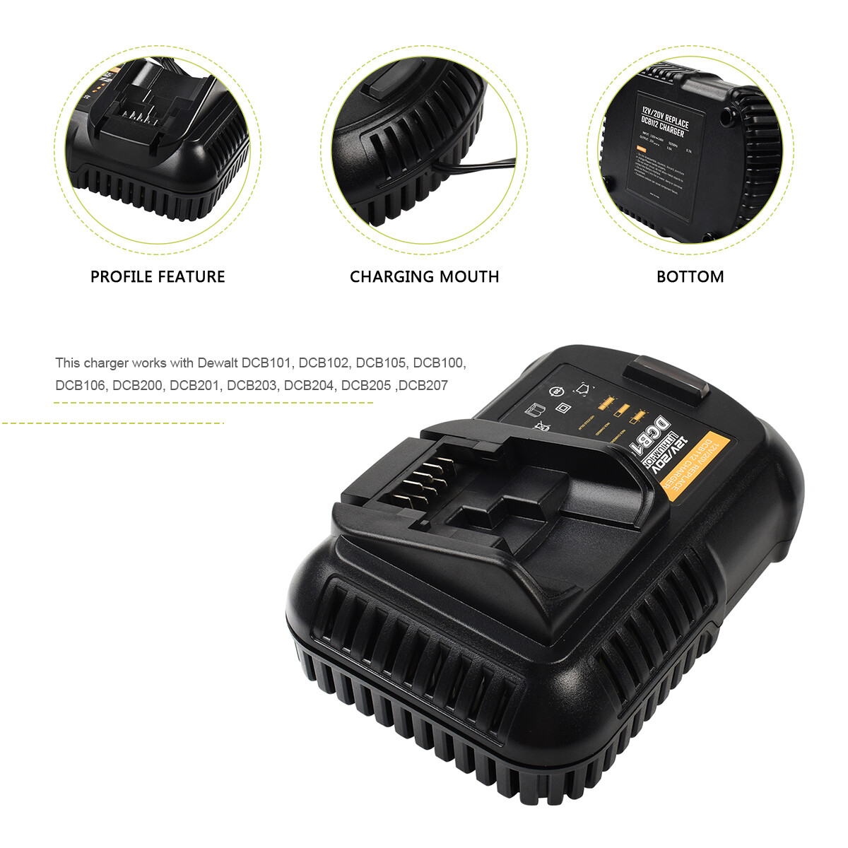 12V Li-ion Battery/Charger For DeWalt 12 Volt Max DCB127-2
