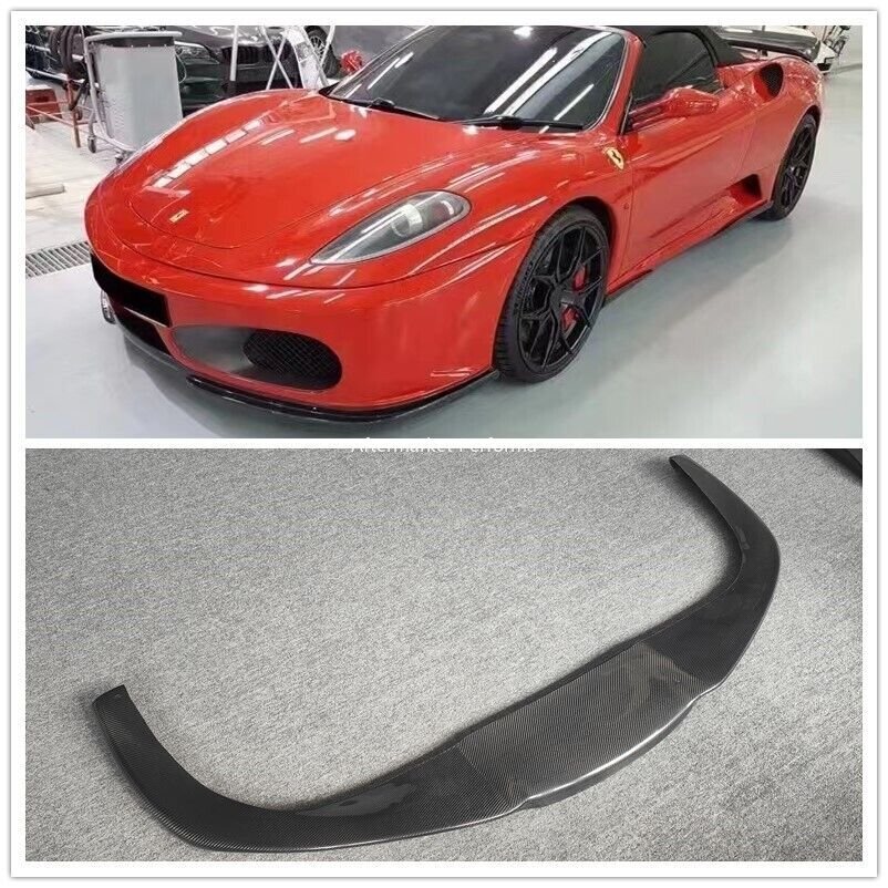 FITS FOR FERRARI F430 REAL CARBON FIBER FRONT BUMPER LIP COVER HAN
