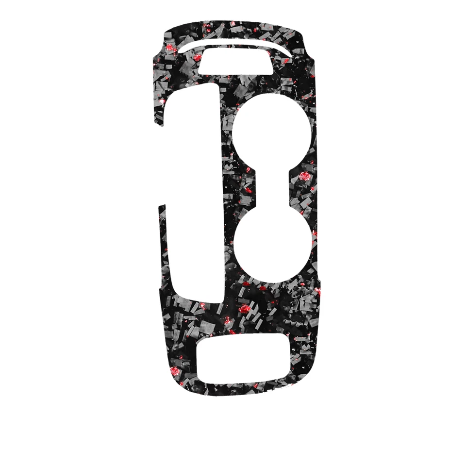 Cubierta de cambio de marchas para consola de fibra de carbono forjada roja para Chevrolet Malibu 16-24 Foto 2 de 4