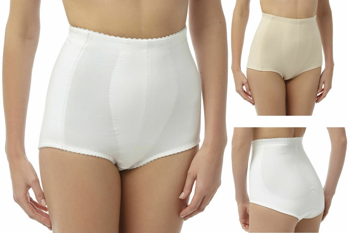 COTTON RICH MEDIUM CONTROL TUMMY TUCK & BUM LIFT BRIEFS PANTY KNICKER GIRDLE