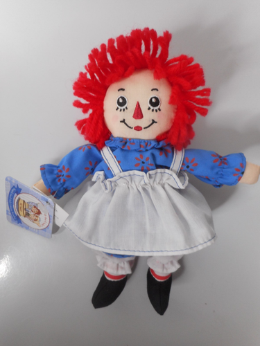 Muñeca Russ Raggedy Ann 2005 90 aniversario celebridad bolsa de frijoles ropa de tela 7" con etiquetas - Imagen 2 de 11