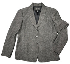 Linda Allard Ellen Tracy Women s Large 14 Blazer Single-Breasted Wool Silk Blend