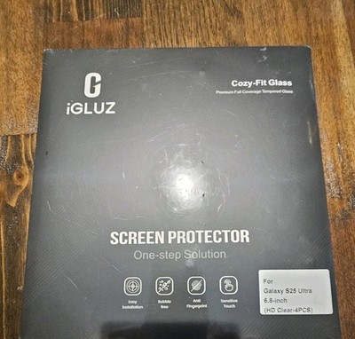 iGLUZ 4 Pack Screen protector for Samsung S25 Ultra HD Clear 6.8 Inch 