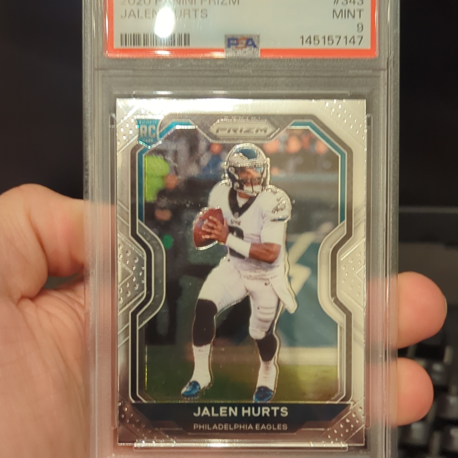 Panini Prizm 2020 Jalen Hurts #343 RC Base Set PSA 9 Philadelphia Eagles