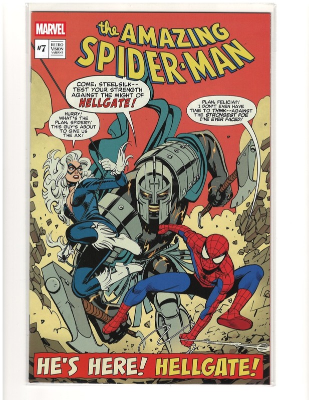 Amazing Spiderman Volume 7 #7 Black Cat Retro vision variant 9.6