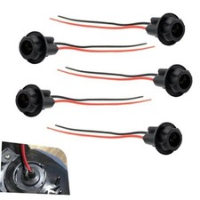 5PCS 194 Bulb Socket with Wire Pigtail, T10 LED Bulbs Pre-Wired Harness