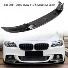 For 11-2016 BMW F10 535i 528i 550i M Sport Carbon Fiber Front Bumper Spoiler Lip