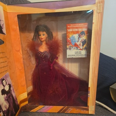 Barbie Scarlett O'Hara Red Dress Gone With The Wind Doll Hollywood Legends New 