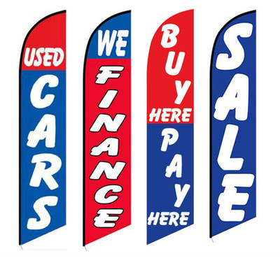 Used Cars Flag Windless Swooper 4 Lot Set Auto We Finance Buy Here Multi-color
