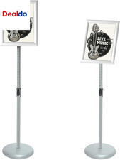 Adjustable Pedestal Poster Sign Stand with Heavy Duty Base Sign Holder Aluminum