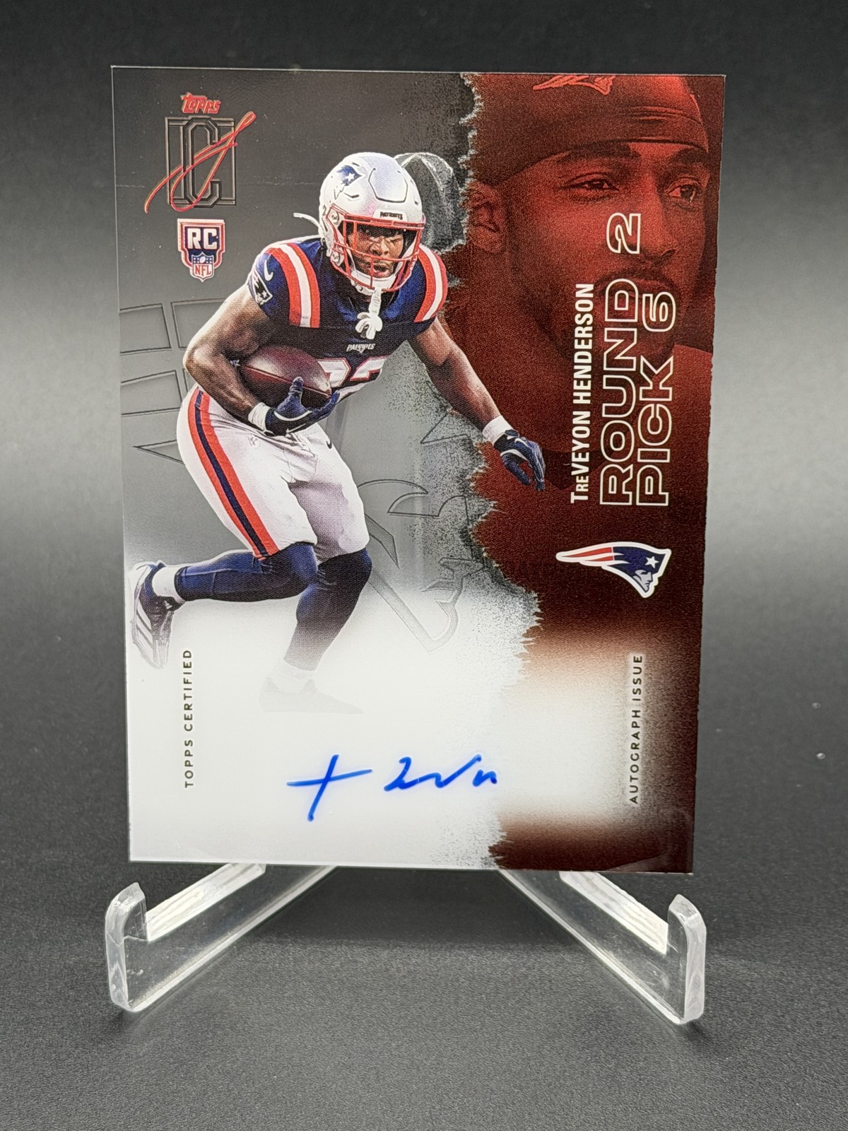 2025 Topps Signature Class TreVeyon Henderson Rookie Class Crystal Clear Auto