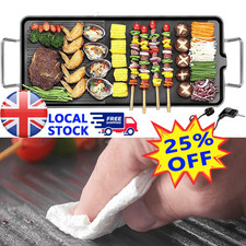 Electric Griddle Large Indoor BBQ Nonstick Grill Pan Smokeless Cooking Barbecue