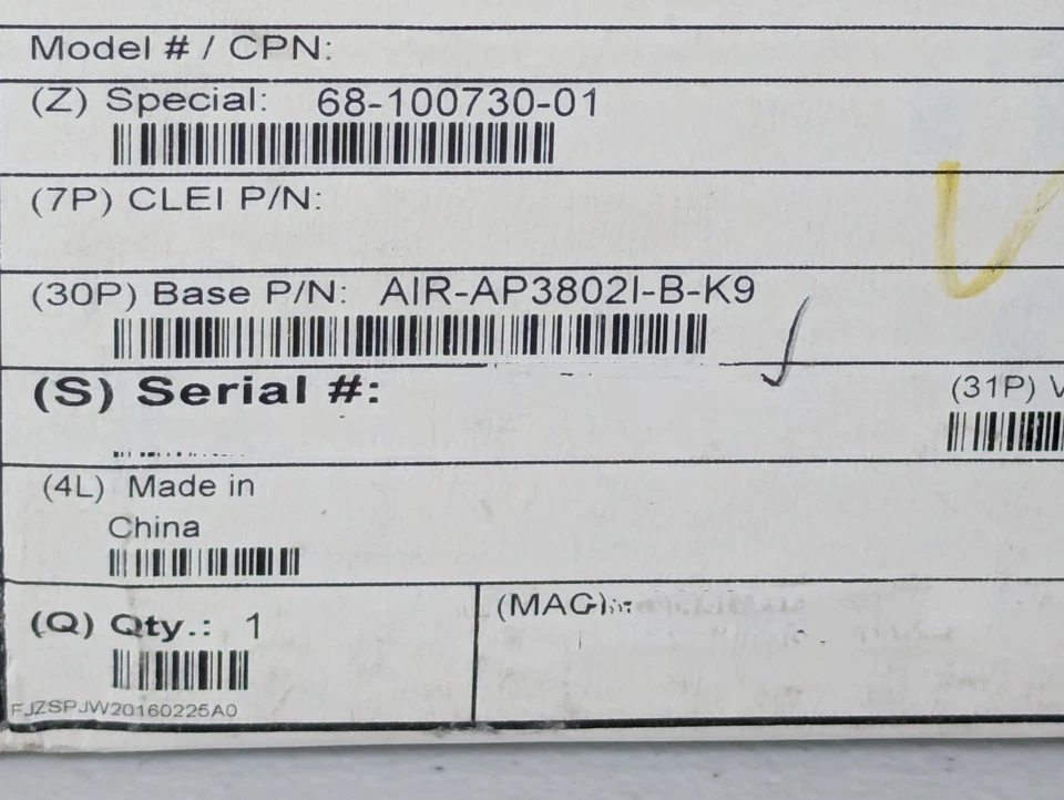 Cisco AIR-AP3802I-B-K9 Access Point 3800 Series 802. 11 ac W2 AP w/CA; 4x4:3 NEW - Image 4 of 4