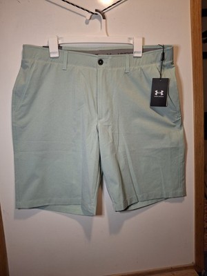 Under Armour Shorts Mens 38 Green HeatGear Loose Performance Golf Perforated