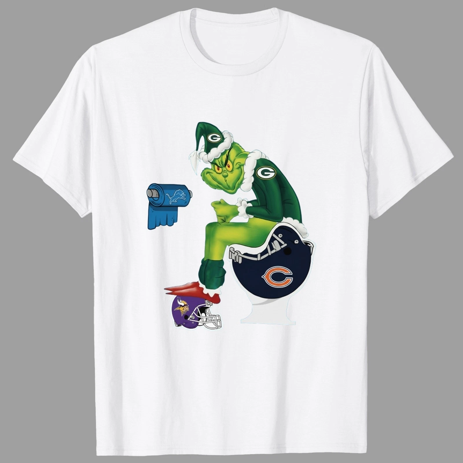 Green Bay Packers funny character On Toilet Football Team T-Shirt, Gift for Fan
