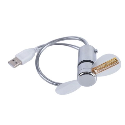 Student Study USB Fan With Illuminated Clock And Accurate Temperature Sensors
