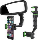 360° Car Phone Holder Rotatable And Retractable Rearview Mirror Universal Mount