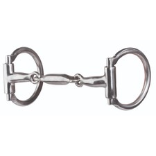 Professional's Choice D Ring 3 Piece Snaffle Horse Bit - 5 1/4  Sweet Iron