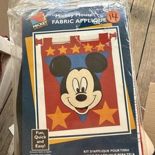 Mickey Mouse Fabric Appliqu  Kit 18" X 18" Mickey Unlimited, DF3000 Vintage