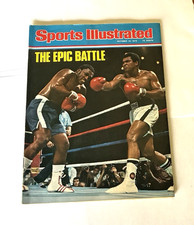1975 NO LABEL Sports Illustrated MUHAMMAD ALI beats JOE FRAZIER in 3rd Fight !