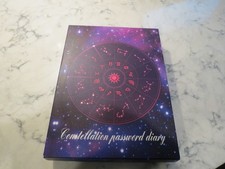 Constellation password diary Aries journal notebook combination lock galaxy A5