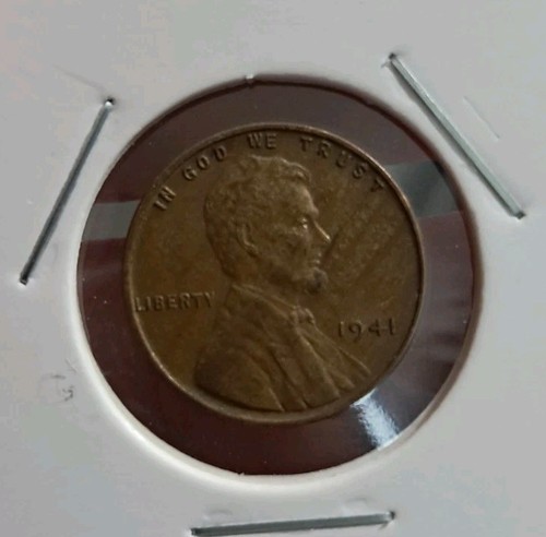 RARE 1941 ERROR WHEAT PENNY STRUCK THROUGH CLOTH NO MINT - Picture 6 of 14