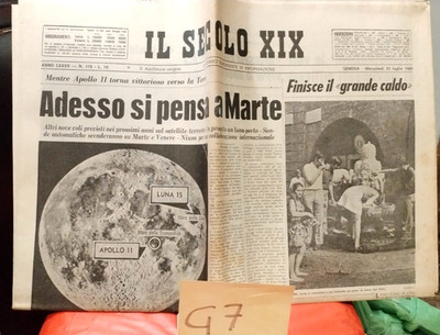APOLLO 11 ZEITUNG 19. JAHRHUNDERT 23. JULI 1969 EROBERUNG DES MONDES NASA