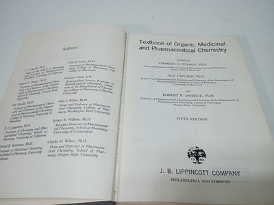 Textbook of Organic Medicinal and Pharmaceutical Chemistry 1966 Hardcover