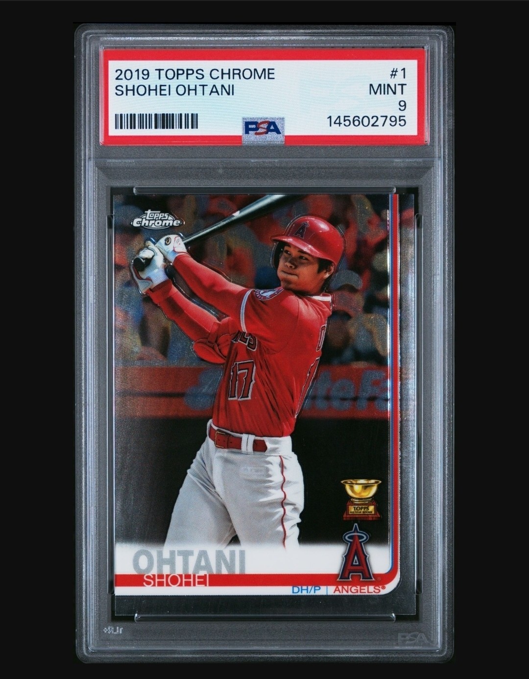 2019 Topps Chrome Shohei Ohtani #1 Angels Rookie Cup PSA 9 Graded Baseball Card