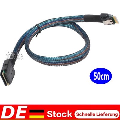 SAS 4.0 SFF-8654 4i 38pin Host auf HD Mini SAS SFF-8087 36pin Raid Kabel 50cm